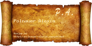 Polnauer Alexia névjegykártya